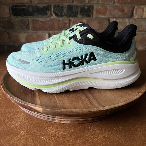 Hoka One One Bondi 9 Luna Moth Blue Spark Men's 8.5 Road Running Shoes Sneakers - Picture 12 of 16